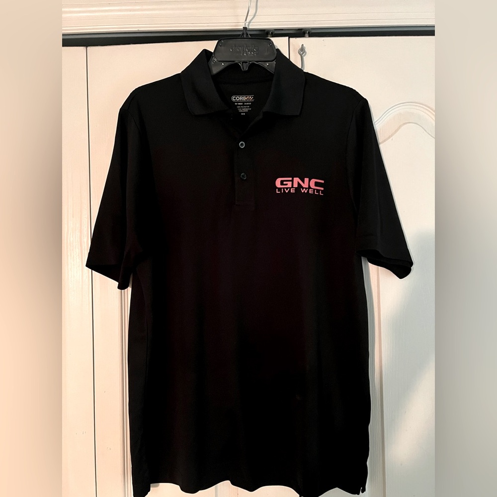 GNC Men's Black Polo Shirt Size Medium